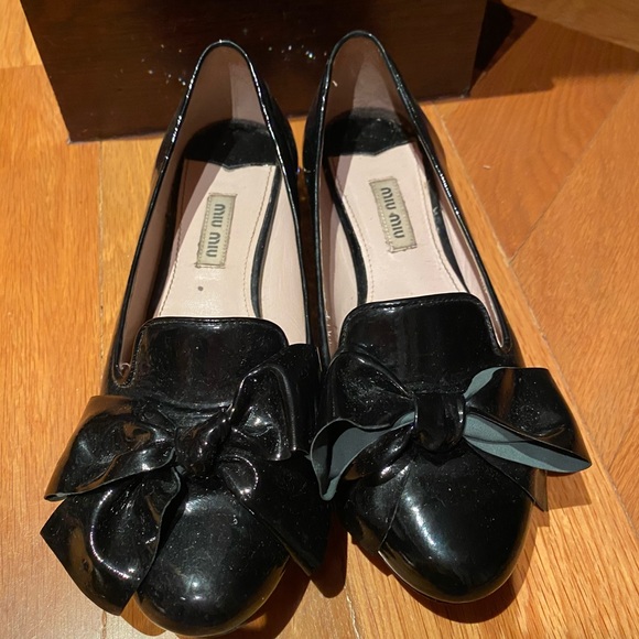 Miu Miu Bow Slipper with a rhinestones on heel - Picture 3 of 4